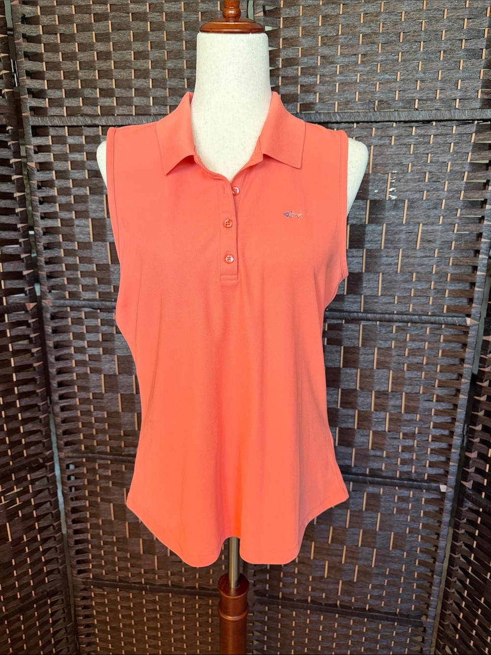 Greg Norman Collection Coral Sleeveless Polo Tank